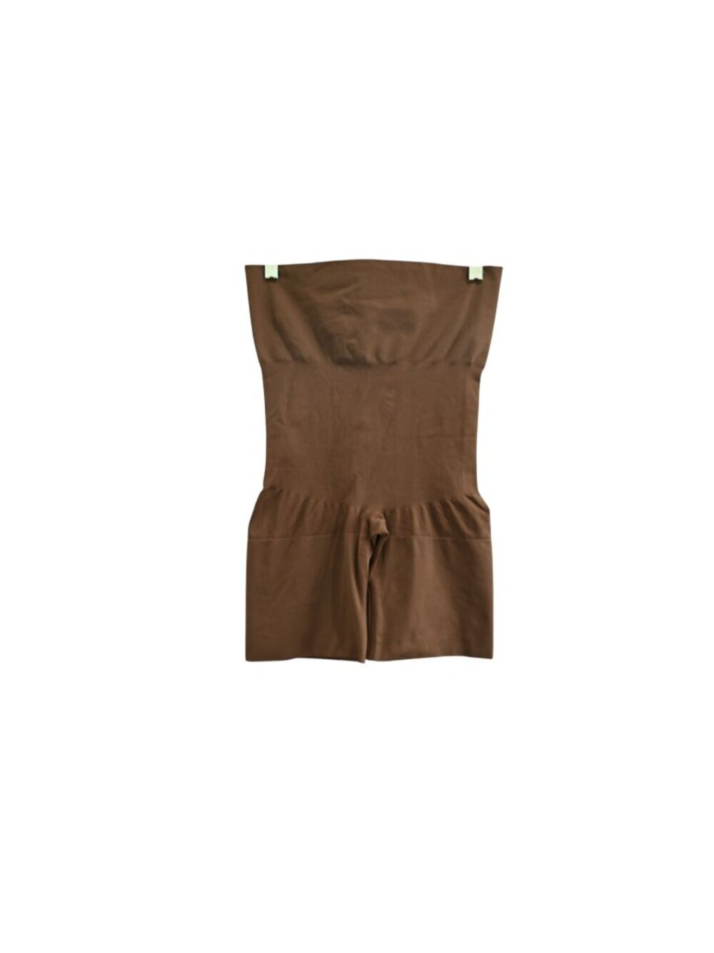 MeMoi High Waisted Shaping Shorts Sz L Brown Seamless Tummy Control Slip Short